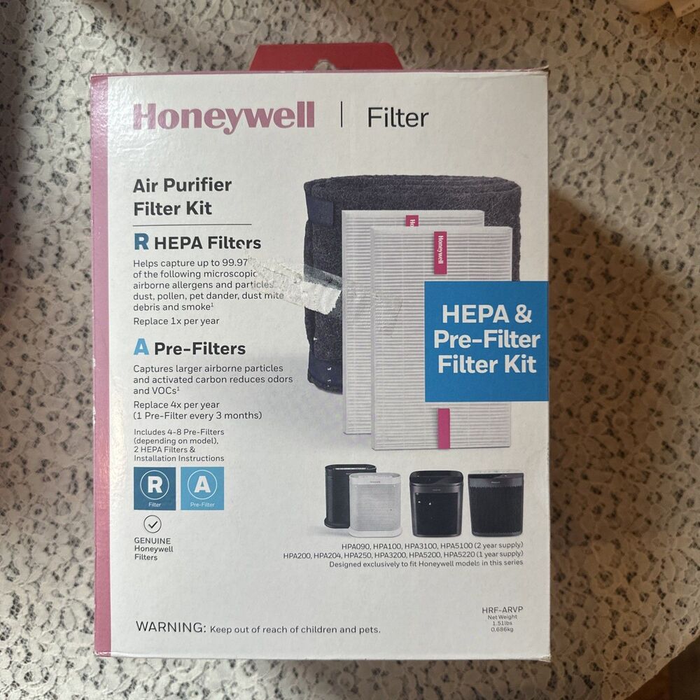 Honeywell HRF-ARVP HEPA Pre-Filter Kit Air Purifier Replacement Filters New